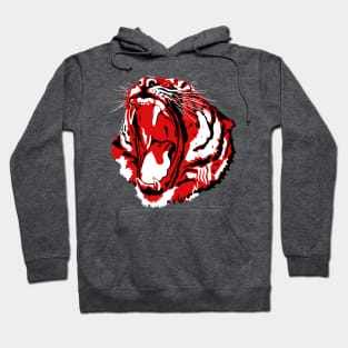 Red Tiger Head Hoodie